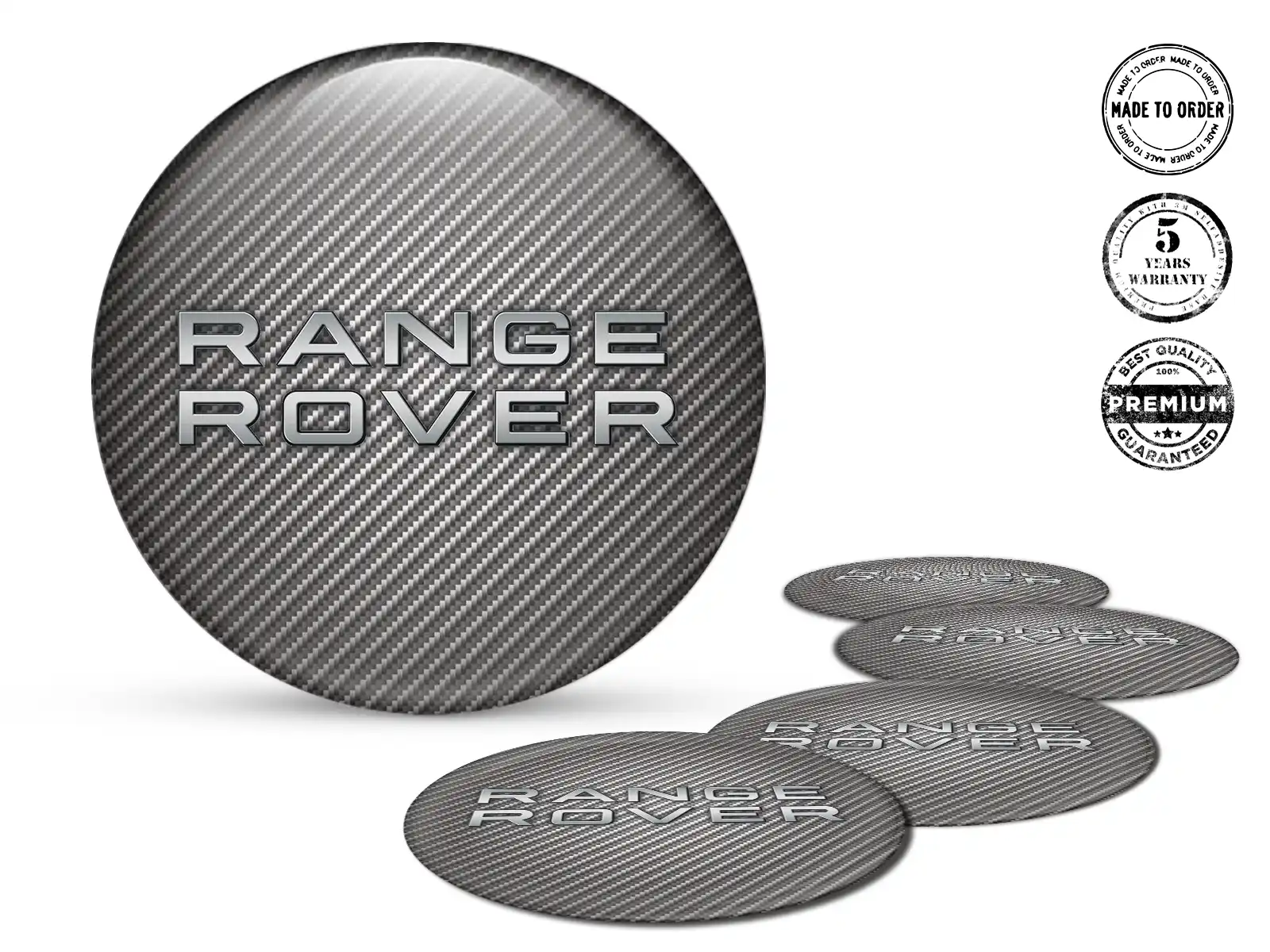 Land Rover Pegatinas de Resina Bombadas Logos de Aros Racing